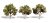 Leafy trees - Birch tree - 10,1cm - 12,7cm - 3pcs