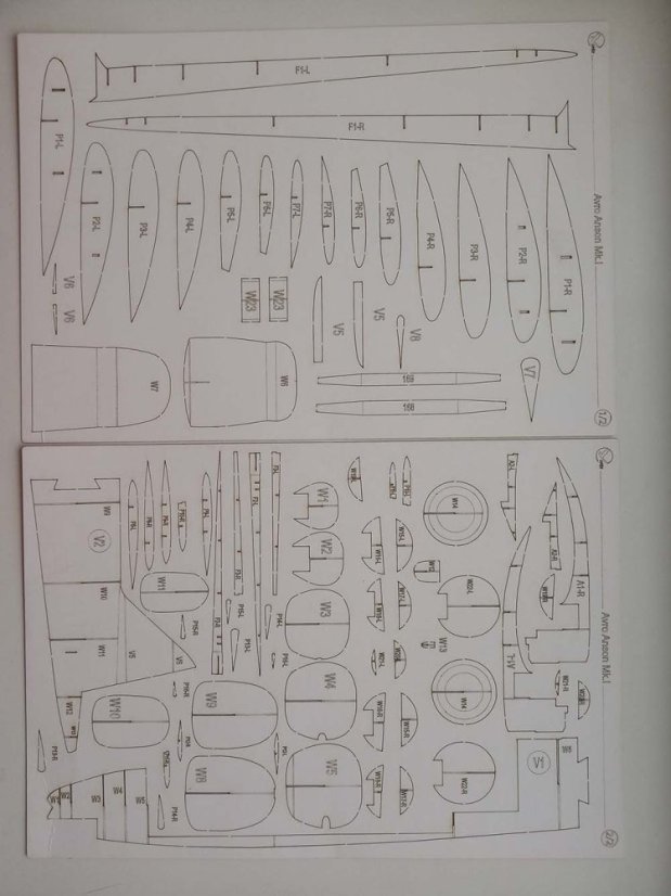 Avro Anson - Laserové doplňky - kostra