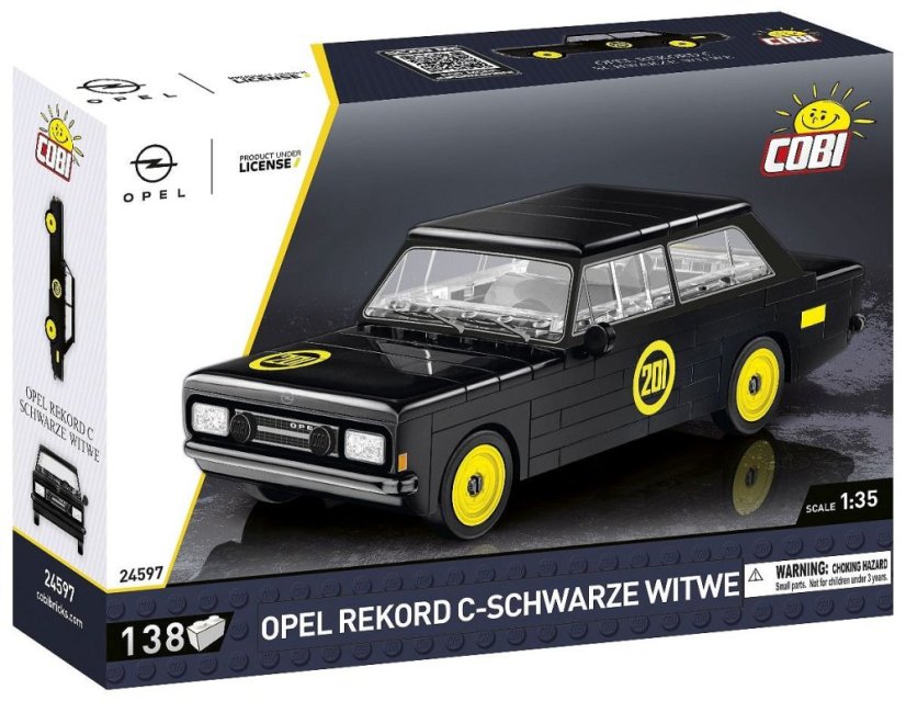 Opel Rekord C - Černá vdova - Plastová stavebnice COBI