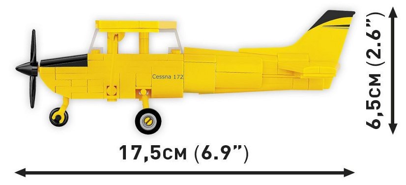 Cessna 172 Skyhawk - žlutá - Plastová stavebnice COBI