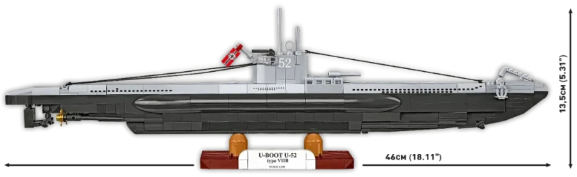 Ponorka U-52 (typ VIIB) WWII - Plastiková stavebnica COBI