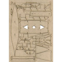 Pancéřová bitevní loď Fredericksburg - laserové doplňky - kostra