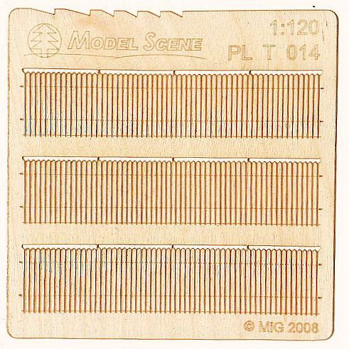 Dosková ohrada - špicatý okraj TT