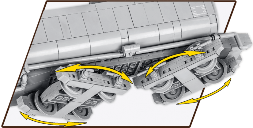 Kriegslokomotive Baureihe 52 s tendrem - Plastová stavebnice COBI