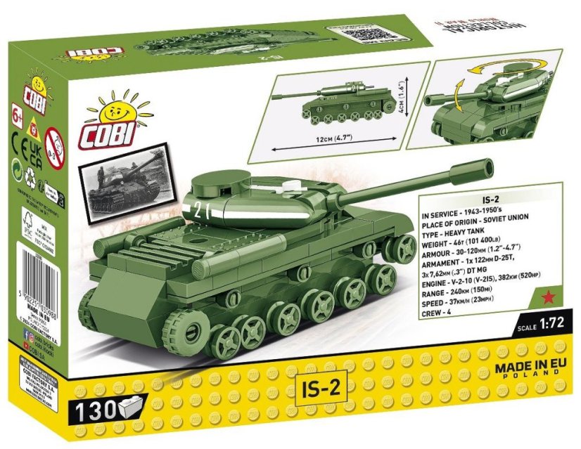 Mini Tanky - IS-2 - Plastová stavebnice COBI