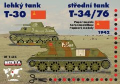 Tanks T-30 and T-34/76 - Paper models