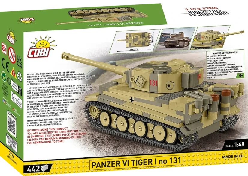 Panzer VI Tiger I no.131 WWII - Plastová stavebnica COBI