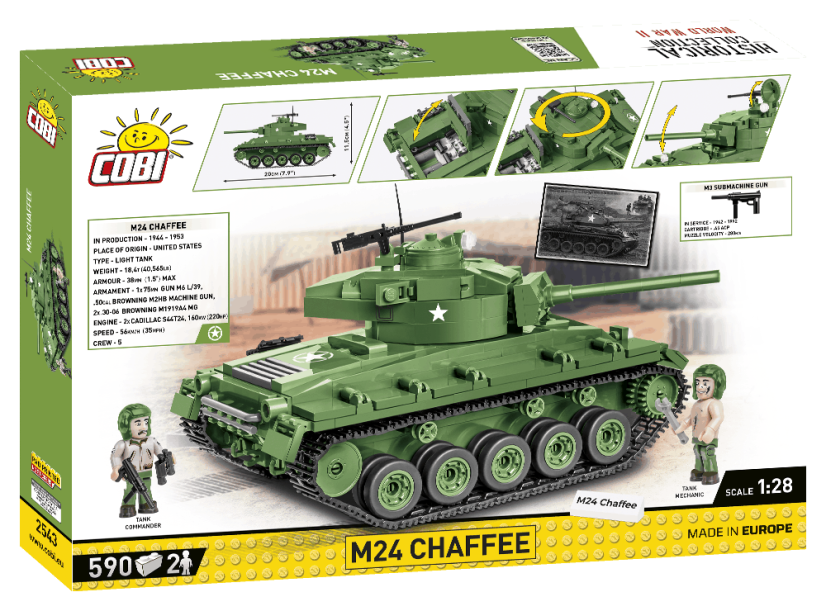 M24 Chaffee WWII - Plastová stavebnica COBI