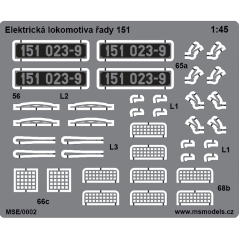 Elektrická lokomotíva radu 151 023-9 - Leptané doplnky