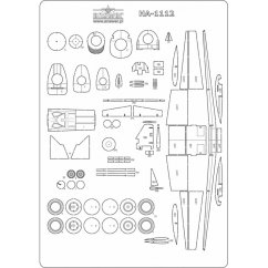 Ha-1112M-1L Buchon - Laserové doplňky - kostra, detaily