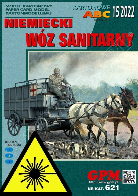 Německý sanitní koňský povoz - Laserové doplňky - kostra, díly kol