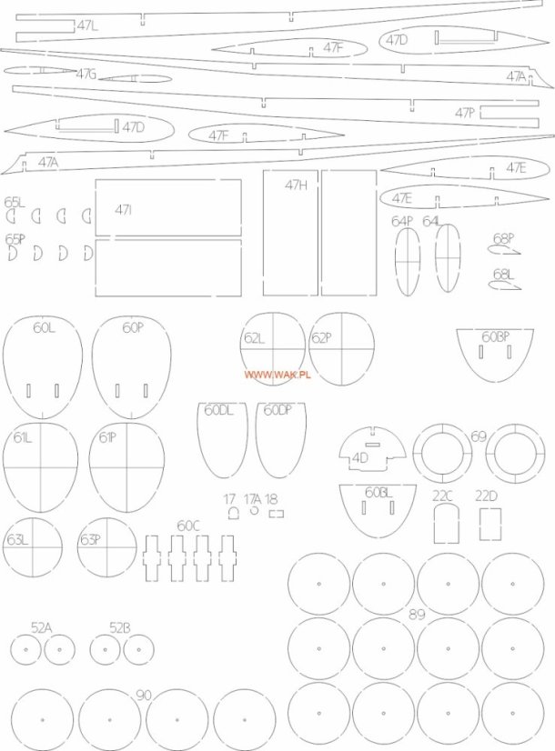 Westland Whirlwind FB Mk.I - Laserové doplňky - kostra