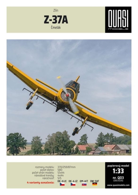 Letadlo Zlín Z-37A - Čmelák