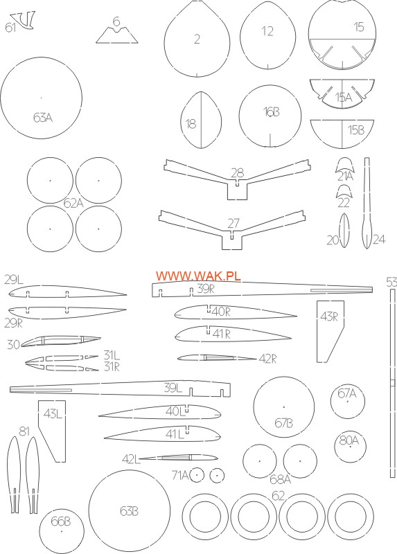 VK 4501 (P) / Tiger Porsche - Laserové doplňky - kostra