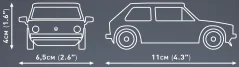 Volkswagen Golf 1974 - červený - Plastová stavebnice COBI