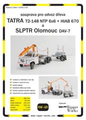 Tatra 148-T2 souprava pro odvoz dlouhého dřeva