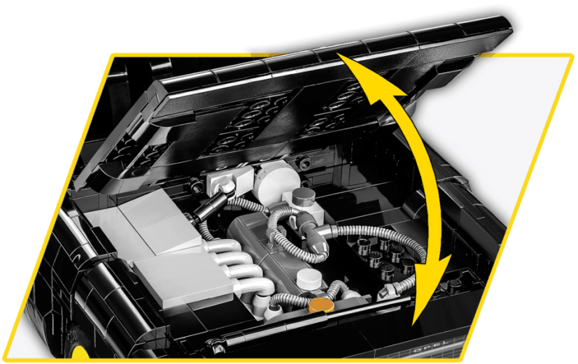 Opel Rekord C - Černá vdova, 1:12 - Plastová stavebnice COBI