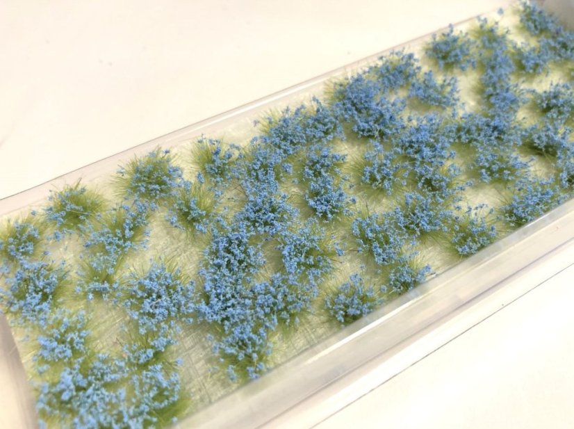 Květinové trsy - světle modré