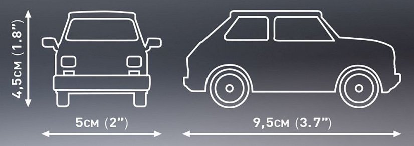 Fiat 126p el - Plastová stavebnice COBI