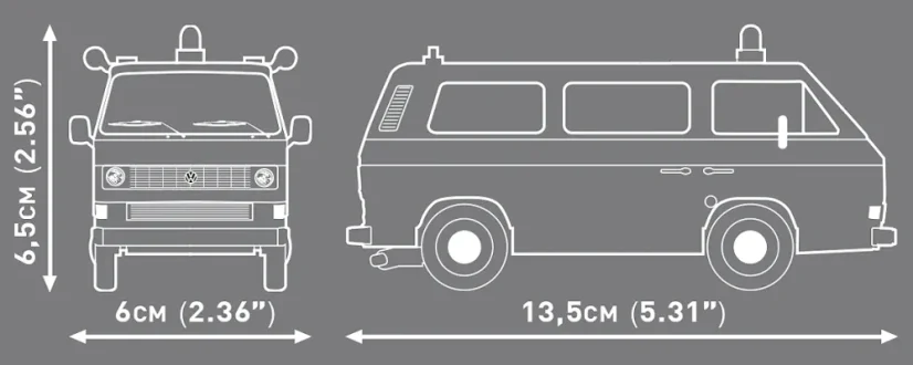 Volkswagen T3 Policie - Plastová stavebnica COBI