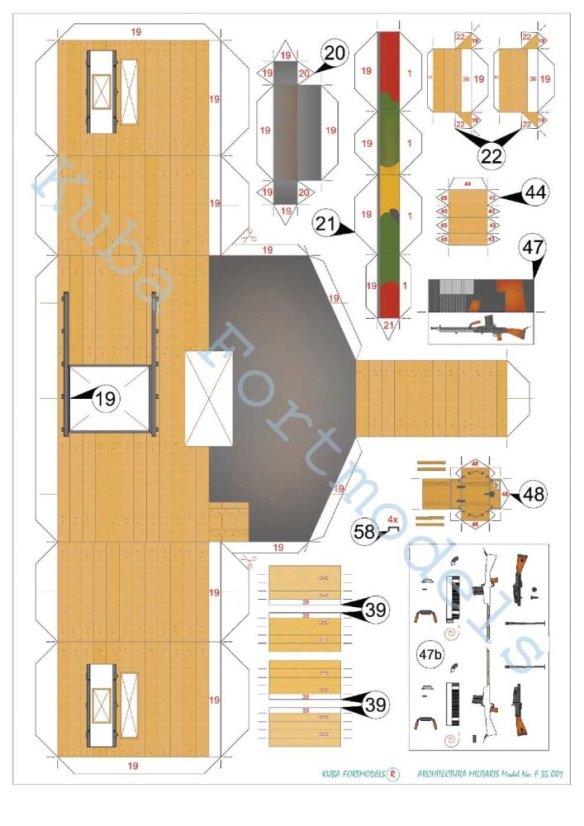 Československé lehké opevnění vzor 36 typ B - 1:35