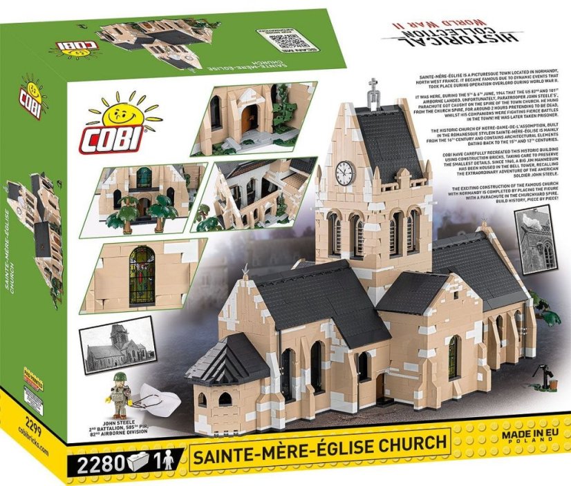 Kostol Sainte-Mere-Eglise D-DAY - Plastová stavebnica COBI
