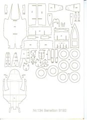 Formule Benetton B 192 - Laserové doplnky - kostra, diely kolies