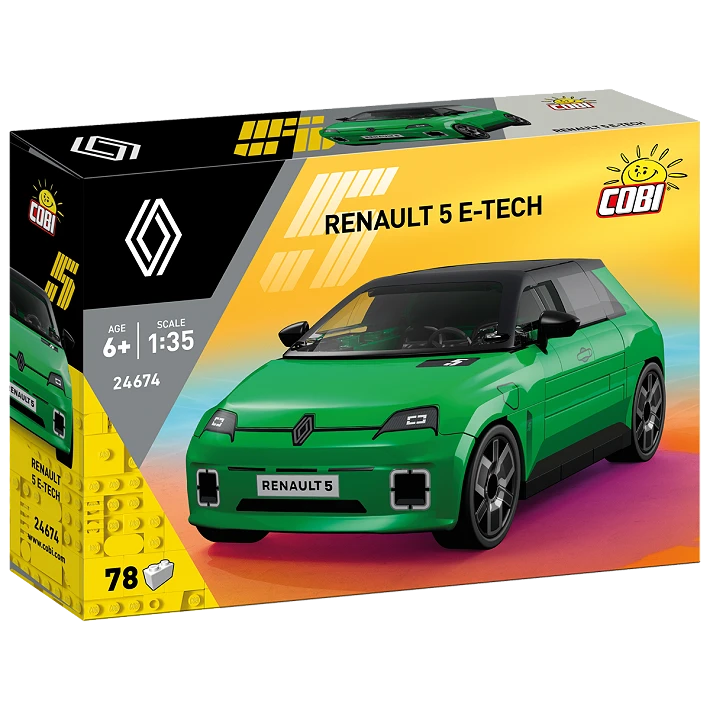 Renault 5 e-tech - zelená - Plastová stavebnica COBI
