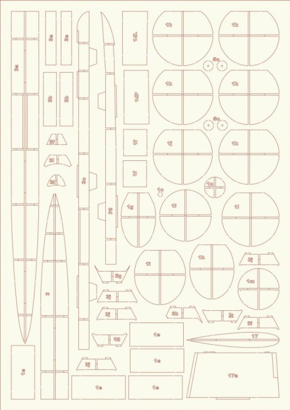 USS „Nautilus“ - Laserové doplňky - kostra