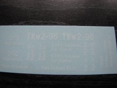 Steam locomotive TKw2 - decals