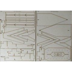 Bitevní loď Mississippi - Laserové doplňky - kostra