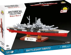 Bojová loď Tirpitz WWII – plastová stavebnica COBI