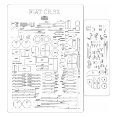 Fiat CR.32 - Laserové doplnky - kostra
