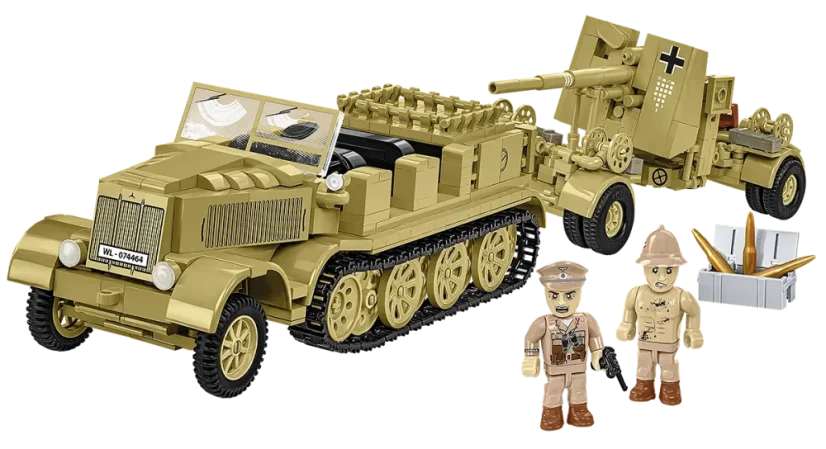 Sd. Kfz. 8 ťahajúci 8,8 cm Flak 36 - Plastová stavebnica COBI