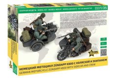 Motocykel Zündapp K800 s postranným vozíkom