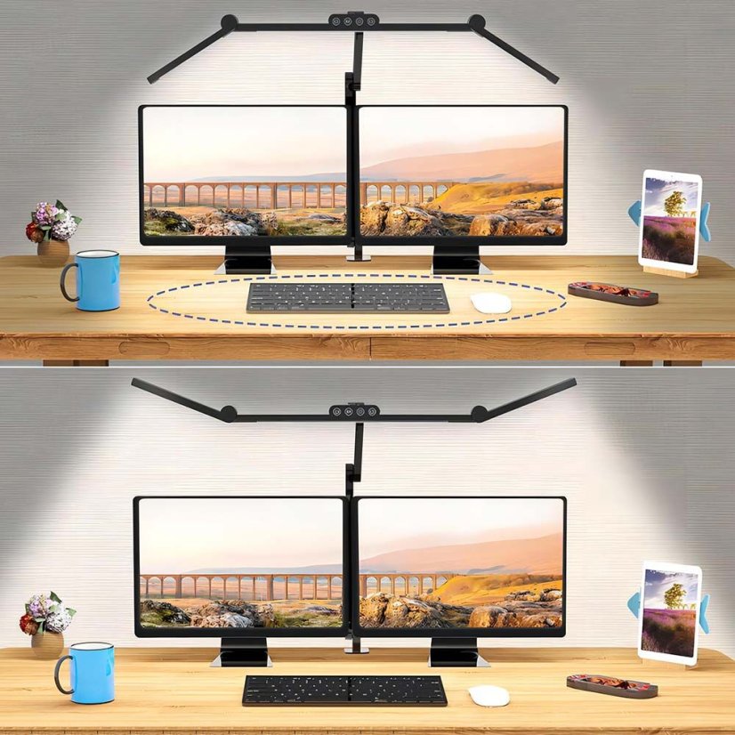 LED stolní pracovní lampa, stmívatelná, 24 W, 3000 - 6500 K