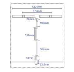 LED stolní pracovní lampa, 36 W, 3000 - 6500 K, stmívatelná