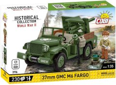 Terénne vozidlo 37mm GMC M6 FARGO WWII - Plastová stavebnica COBI