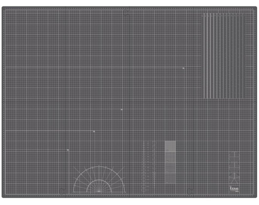 Řezací podložka - šedá A0, 1200 x 900, 2 mm - skládací