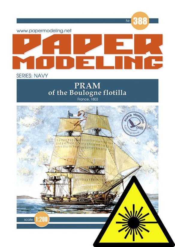 Pram Boulognské flotily - Laserové doplňky - kostra