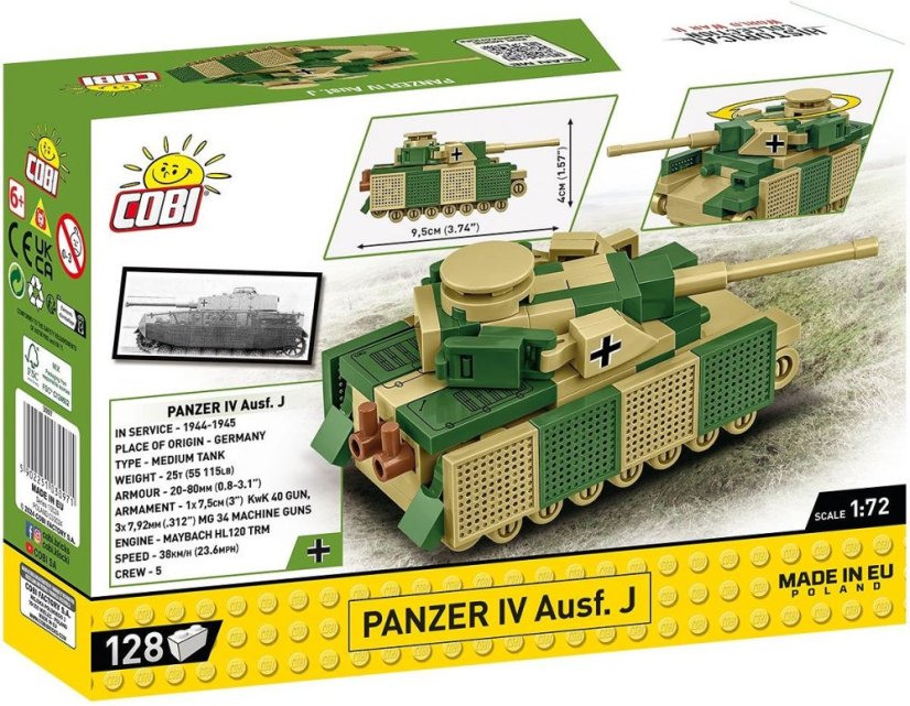 Mini Tanky - Panzer IV Ausf. J - Plastová stavebnice COBI
