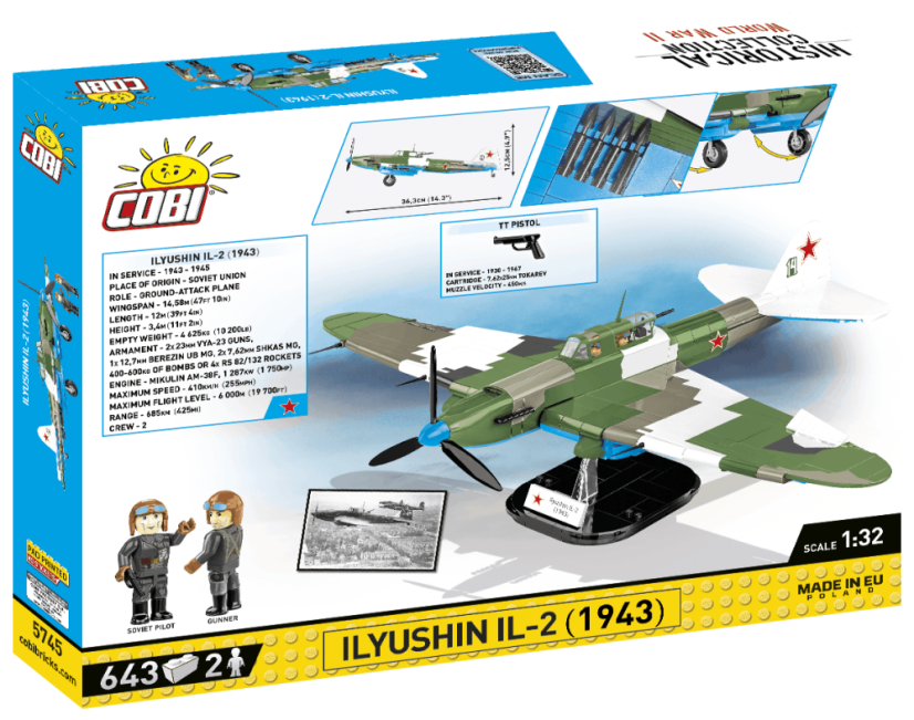 Iljušin IL-2 1943 WWII - Plastová stavebnice COBI