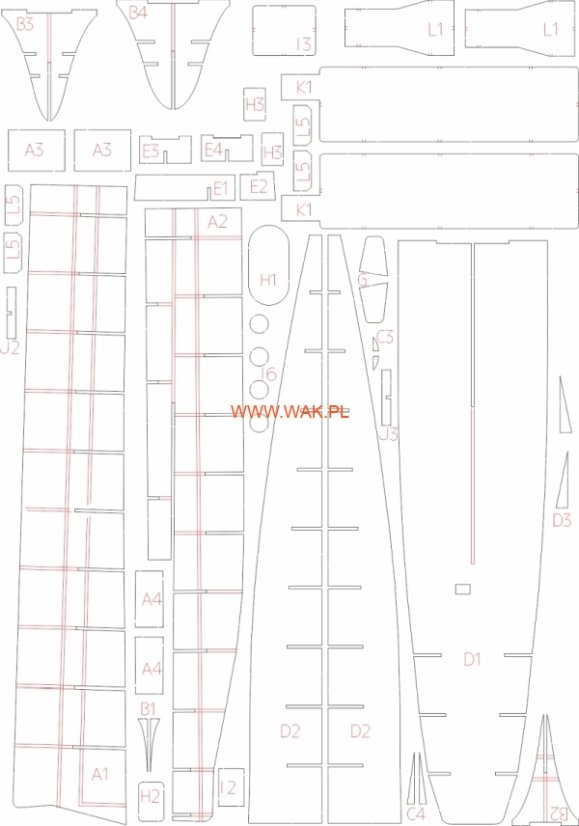 HMS Wild Goose - Laserové doplňky - kostra