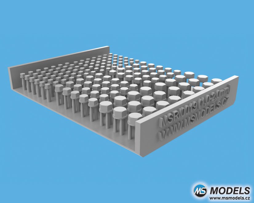 Sada hlav šroubů 1,0mm/1,5mm/2,0mm - Resinové díly