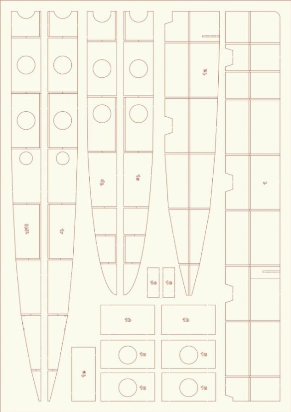 USS „Nautilus“ - Laserové doplňky - kostra