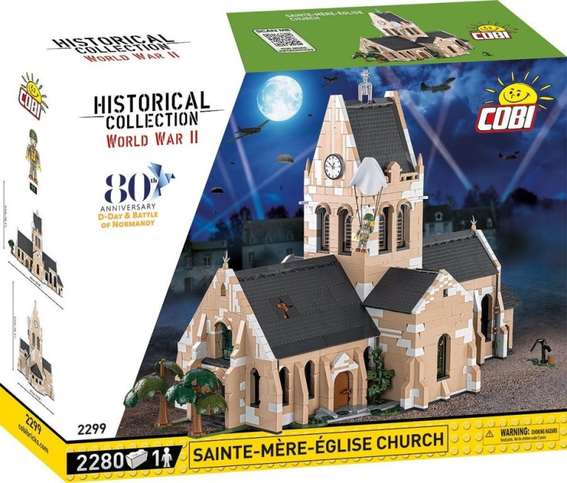 Kostol Sainte-Mere-Eglise D-DAY - Plastová stavebnica COBI