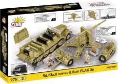 Sd. Kfz. 8 ťahajúci 8,8 cm Flak 36 - Plastová stavebnica COBI