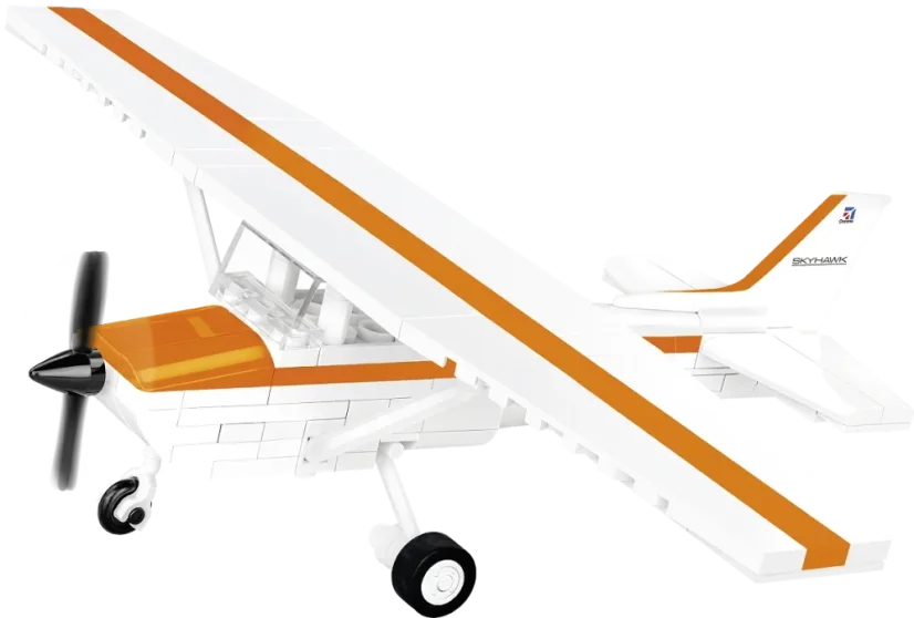 Cessna 172 Skyhawk - bílo-oranžová - Plastová stavebnice COBI