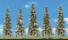 Ihličnaté stromčeky - Zasnežená jedľa - 5 cm - 8,9 cm - 5ks