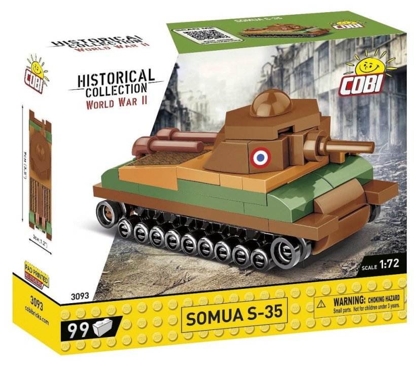 Mini Tanky - Somua S-35 WW II - Plastová stavebnice COBI
